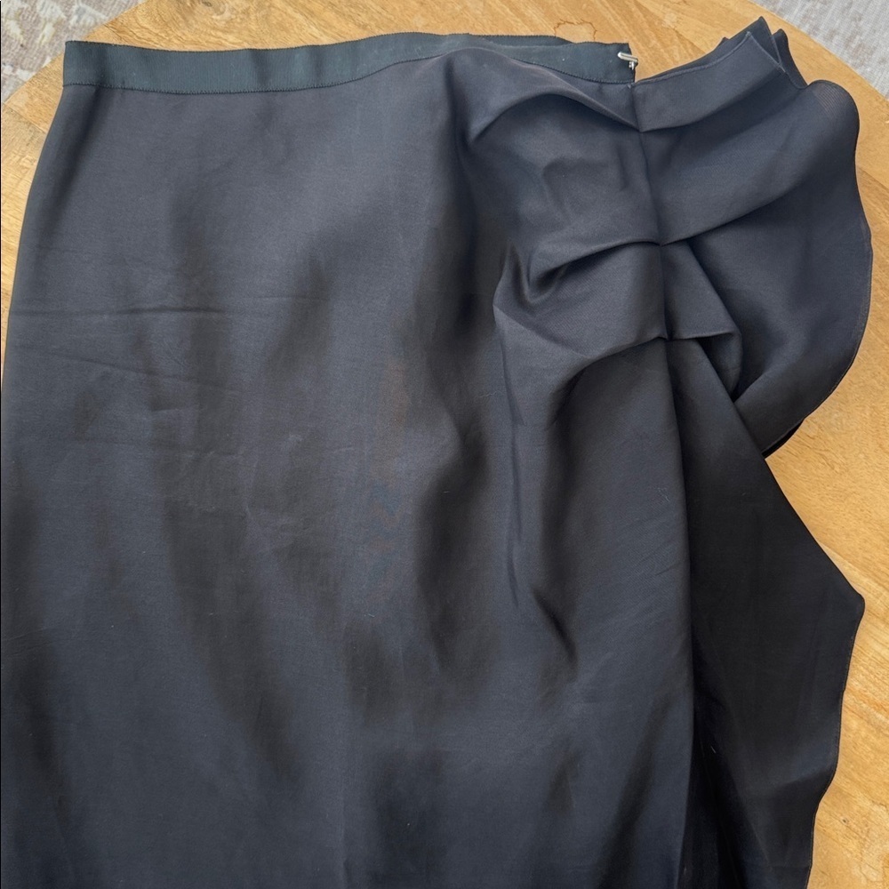 Lanvin 2007 Black Silk Skirt Size 40 - Picture 12 of 12